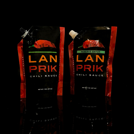 Two LAN PRIK chili sauce pouches